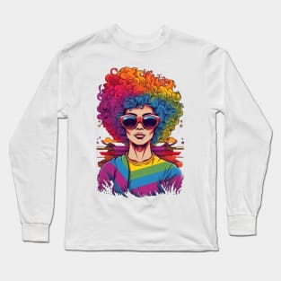 Colourful Woman design for Pride Month: celebrate diversity and acceptance. Long Sleeve T-Shirt